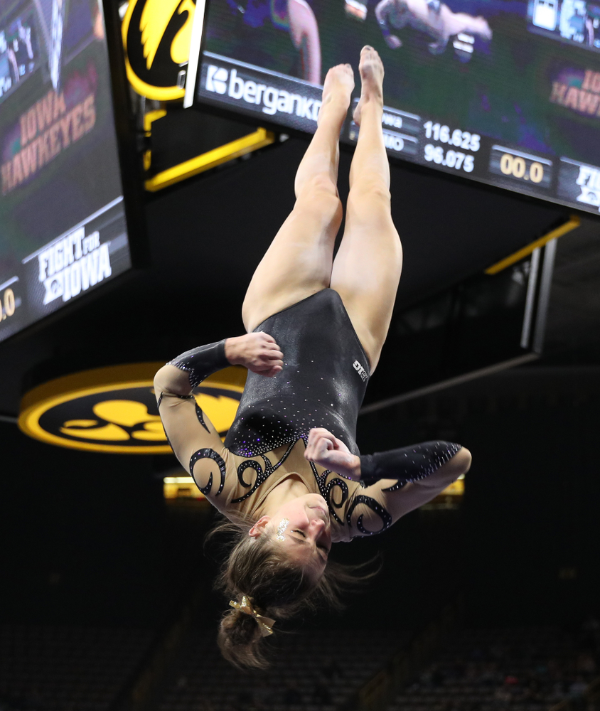 Iowa's Bridget Killian competes on the beam during their meet against Southeast Missouri State Friday, January 11, 2019 at Carver-Hawkeye Arena. (Brian Ray/hawkeyesports.com)