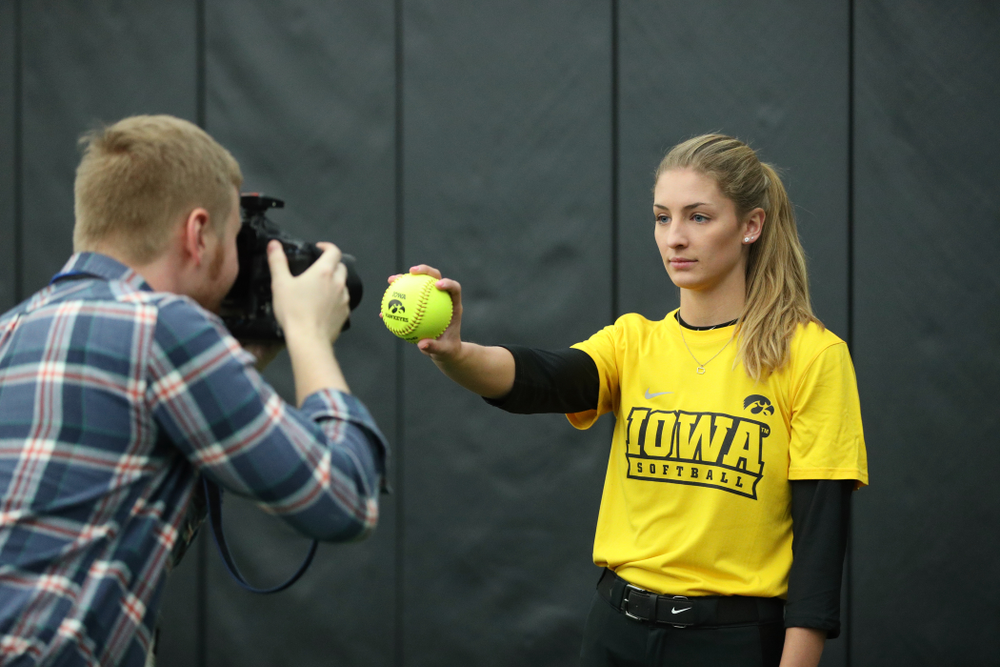 Iowa Hawkeyes Allison Doocy (3) during they team's annual media day Friday, February 1, 2019 at the Hawkeye Tennis and Recreation Complex. (Brian Ray/hawkeyesports.com)