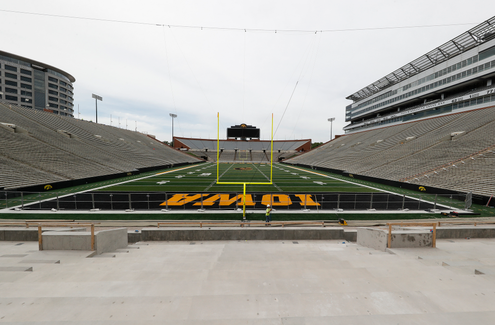 The view from mid-field of the lower bowl of the north end zone Wednesday, June 6, 2018 at Kinnick Stadium. (Brian Ray/hawkeyesports.com)