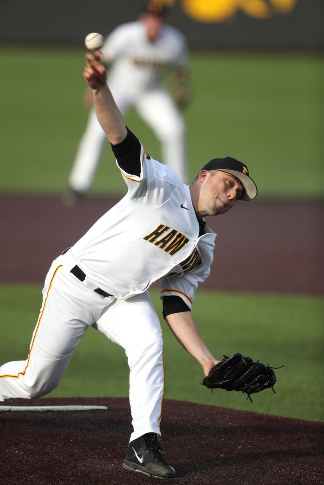 Iowa Hawkeyes Cole McDonald (11) during game one against UC Irvine Friday, May 3, 2019 at Duane Banks Field. (Brian Ray/hawkeyesports.com)