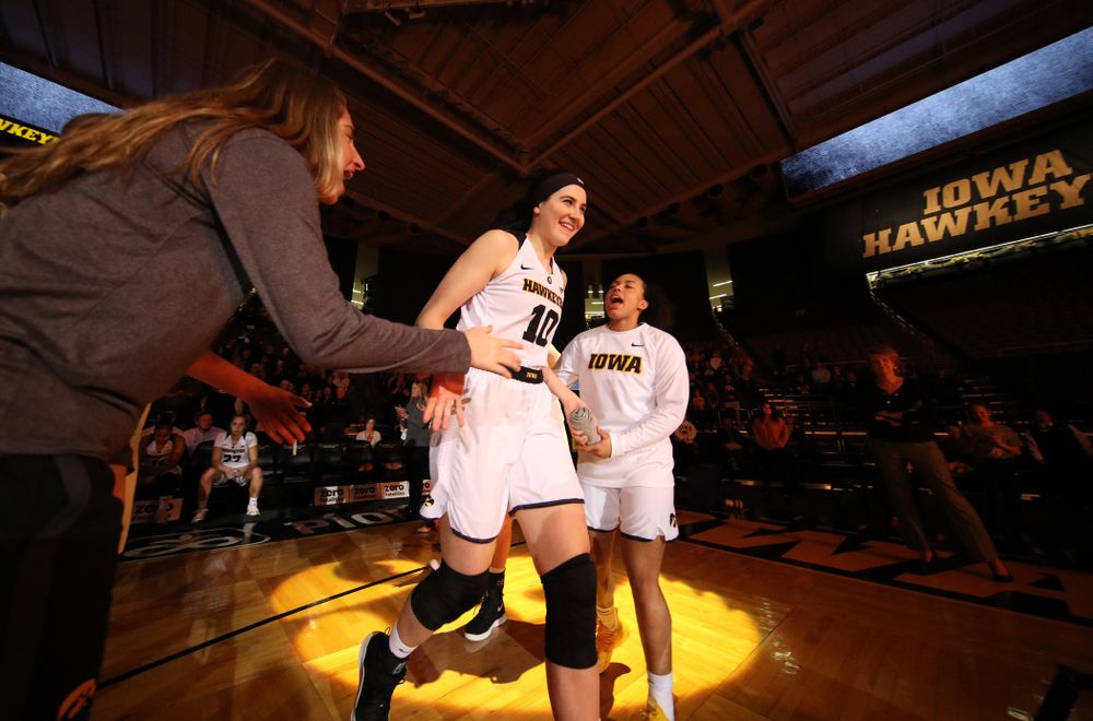 Iowa Hawkeyes forward Megan Gustafson (10) against the Rutgers Scarlet Knights Wednesday, January 23, 2019 at Carver-Hawkeye Arena. (Brian Ray/hawkeyesports.com)