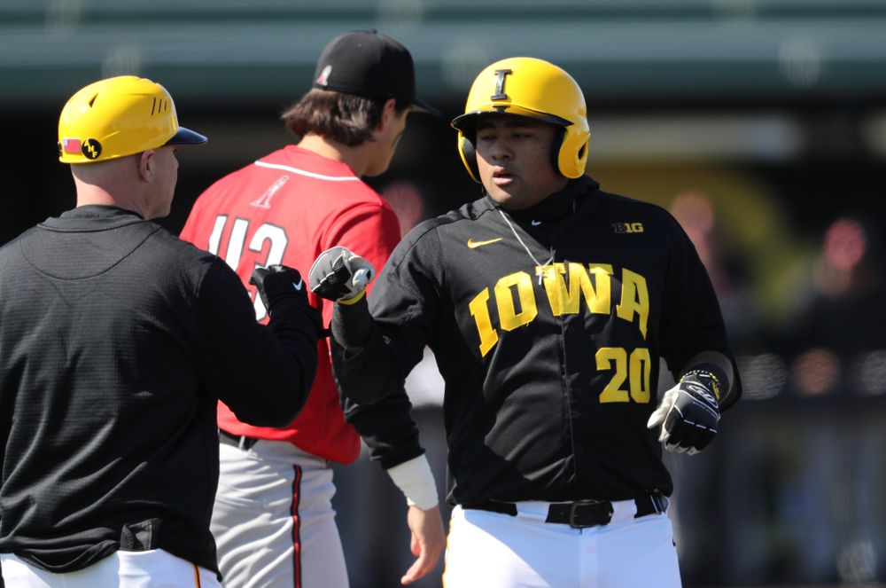 Iowa Hawkeyes Izaya Fullard (20) against California State Northridge Sunday, March 17, 2019 at Duane Banks Field. (Brian Ray/hawkeyesports.com)