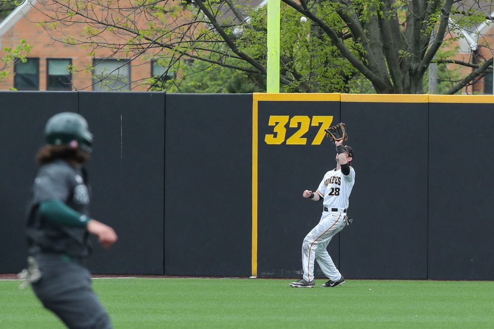 Iowa infielder Chris Whelan during baseball vs Michigan State game 3 at Duane Banks Field on Sunday, May 12, 2019. (Lily Smith/hawkeyesports.com)