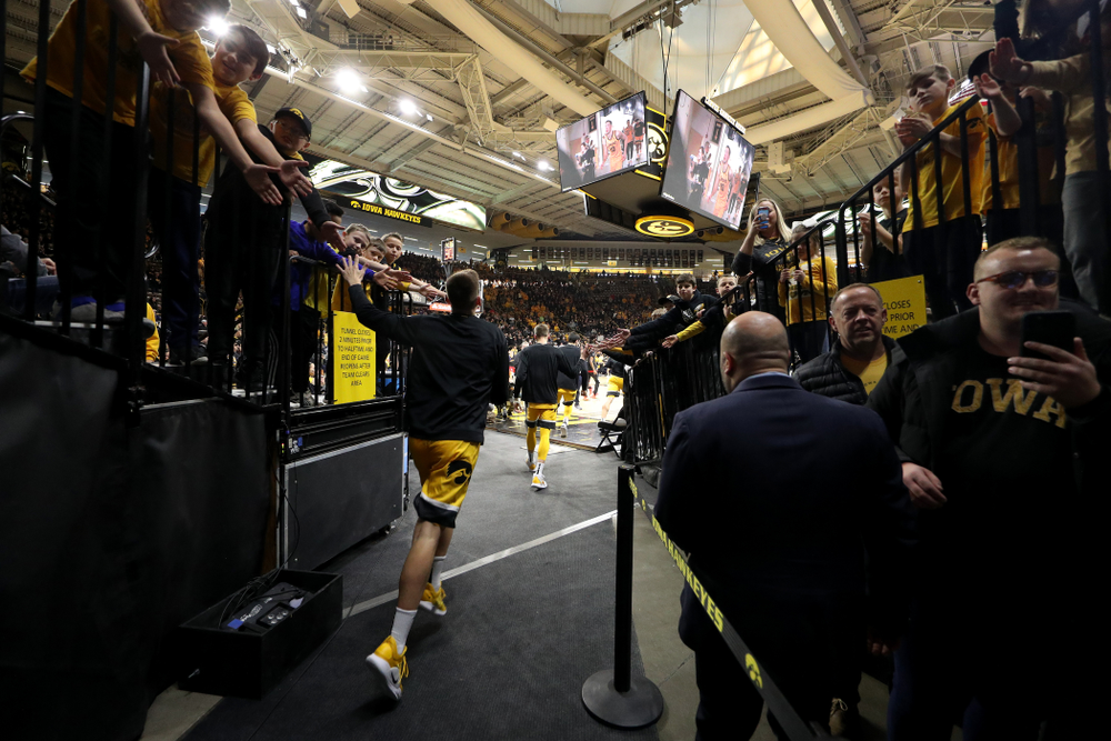 The Iowa Hawkeyes against the Nebraska Cornhuskers Saturday, February 8, 2020 at Carver-Hawkeye Arena. (Brian Ray/hawkeyesports.com)