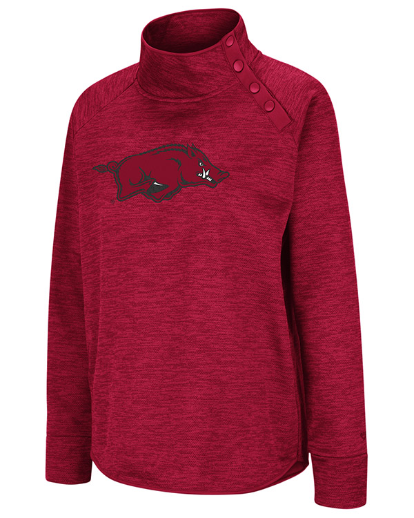 Arkansas Razorbacks Women S Magic Marled Snap Pullover Arkansas