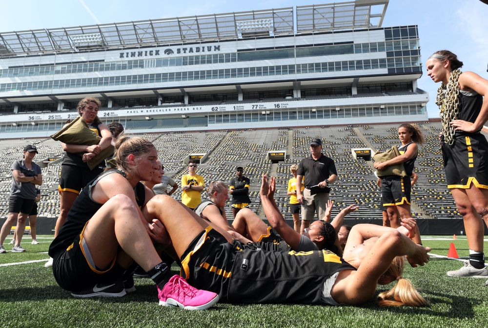 The Iowa WomenÕs Basketball Team participates in the The Program Tuesday, September 17, 2019 at Kinnick Stadium (Brian Ray/hawkeyesports.com)
