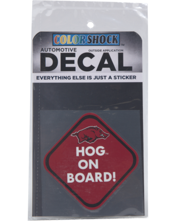 Arkansas Razorbacks Color Shock Decals Baby Hog On Board Decal Arkansas Razorbacks Store Shop University Of Arkansas Apparel Gear Gifts Clothing