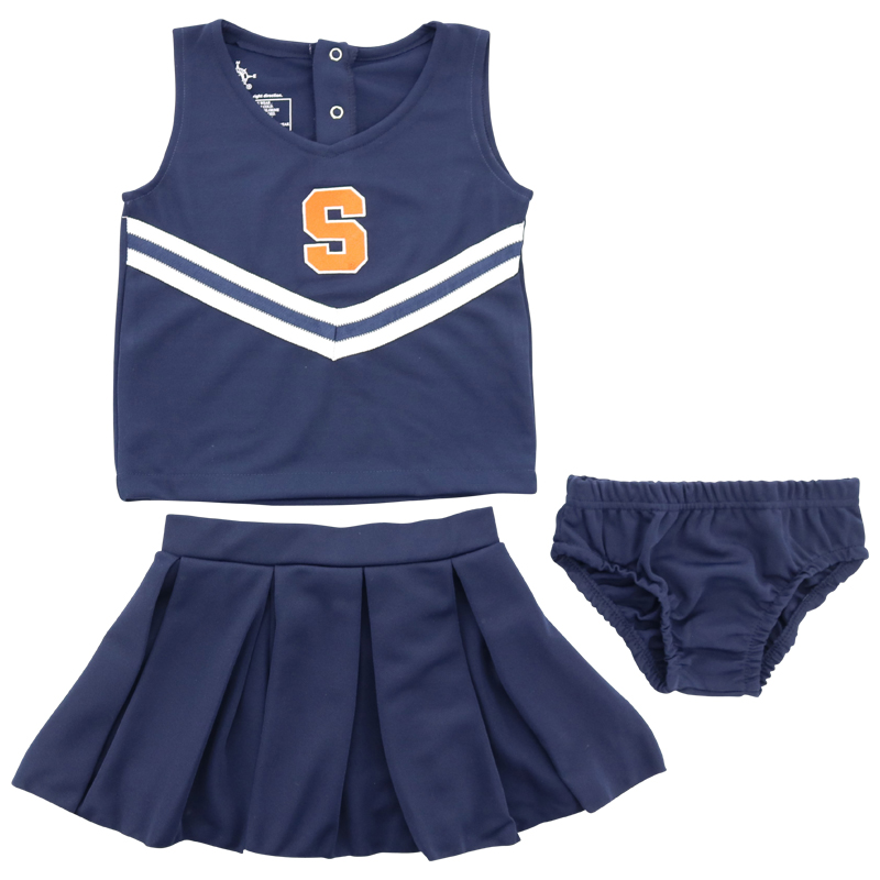 Outerstuff Syracuse Orange Youth Navy Blue Cheer Dress with Bloomers
