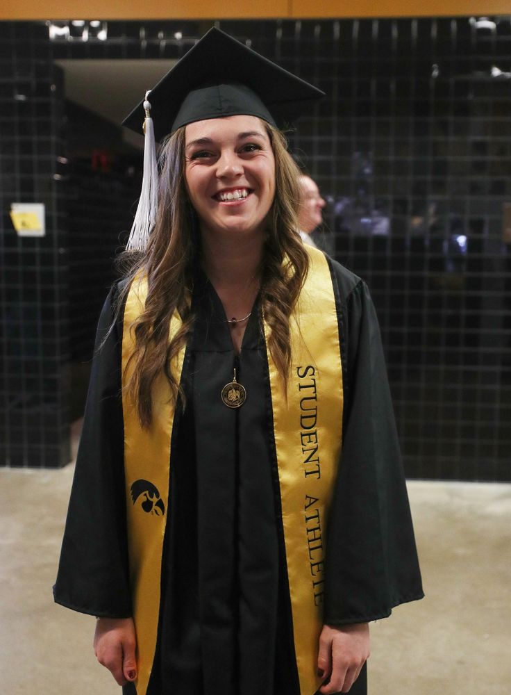 Iowa Women's Tennis' Zoe Douglas during the Fall Commencement Ceremony Saturday, December 15, 2018 at Carver-Hawkeye Arena. (Brian Ray/hawkeyesports.com)