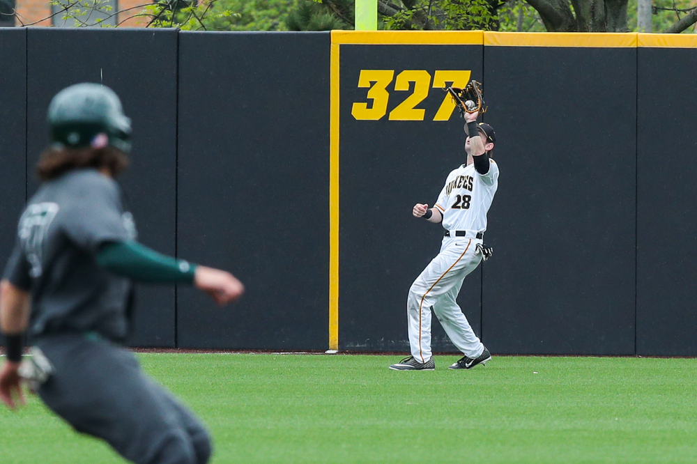 Iowa infielder Chris Whelan during baseball vs Michigan State game 3 at Duane Banks Field on Sunday, May 12, 2019. (Lily Smith/hawkeyesports.com)
