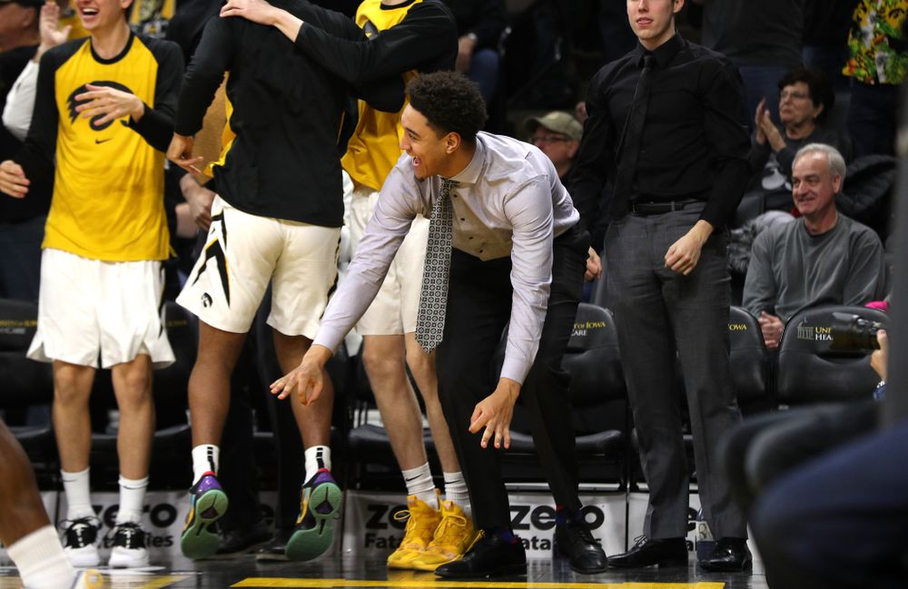 Iowa Hawkeyes forward Cordell Pemsl (35) against the Michigan Wolverines Friday, February 1, 2019 at Carver-Hawkeye Arena. (Brian Ray/hawkeyesports.com)