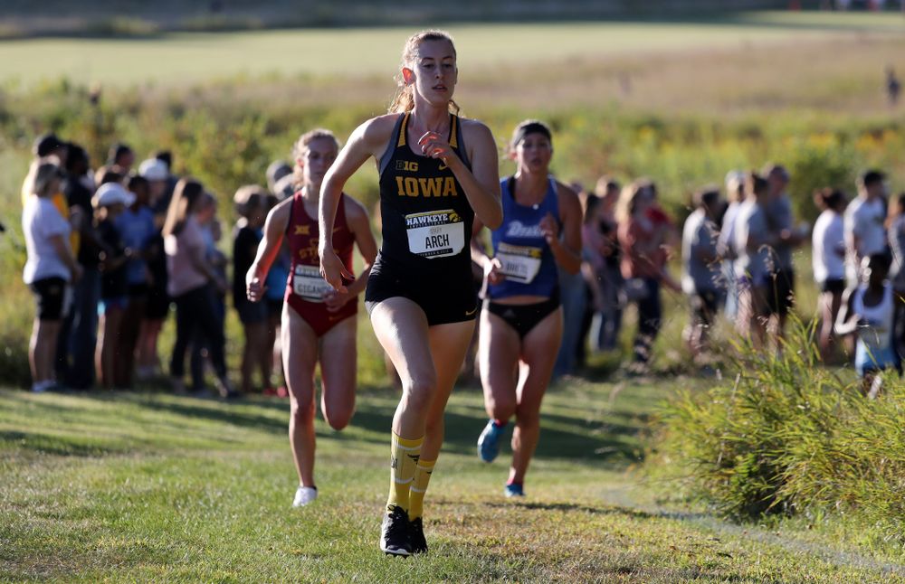 IowaÕs Mary Arch runs in the 2019 Hawkeye Invitational Friday, September 6, 2019 at the Ashton Cross Country Course. (Brian Ray/hawkeyesports.com)