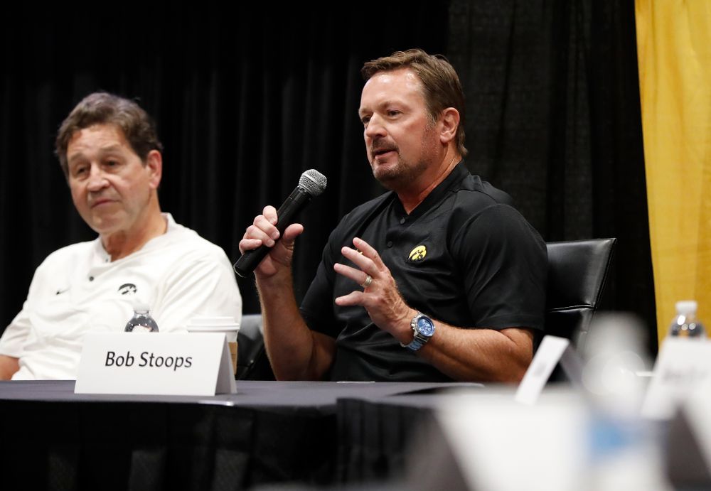 The 1983 Hawkeye Football Coaching Staff at Fry Fest Friday, August 31, 2018 in Coralville. (Brian Ray/hawkeyesports.com)