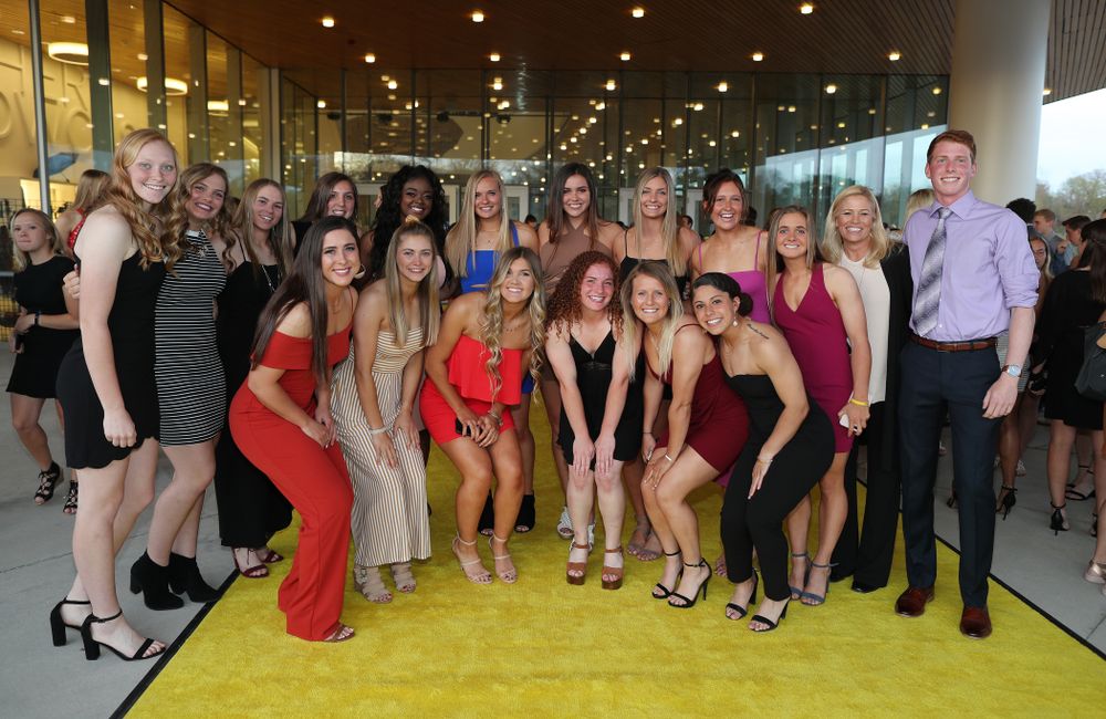The 2019 Golden Herkys yellow carpet Tuesday, April 23, 2019 at Hancher Auditorium. (Brian Ray/hawkeyesports.com)