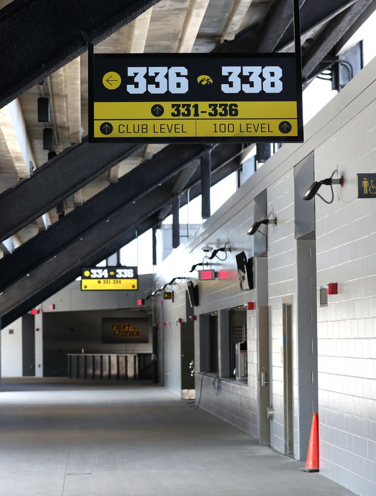 The concourse on the third level in the new north end zone of Kinnick Stadium Friday, August 9, 2019. (Brian Ray/hawkeyesports.com)