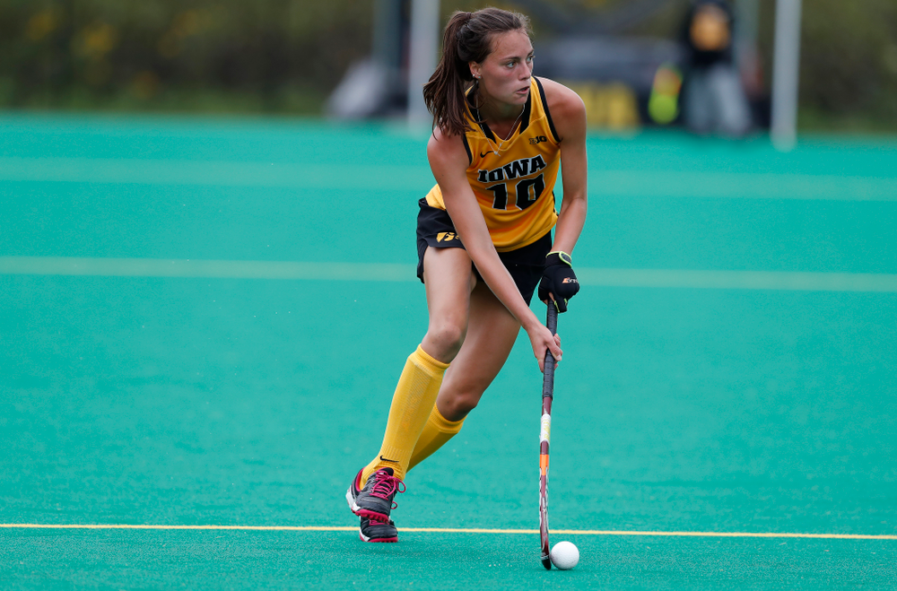 Iowa Hawkeyes Isabella Brown (10) against Ball State Sunday, September 2, 2018 at Grant Field. (Brian Ray/hawkeyesports.com)