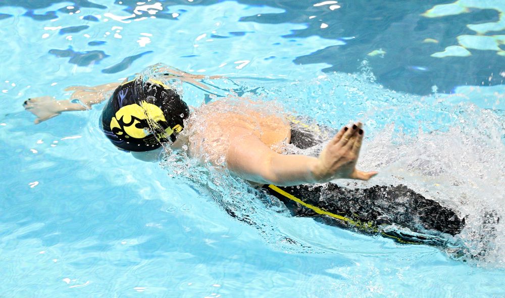 Iowa’s Julia Koluch swims the women’s 50 yard freestyle preliminary event during the 2020 Women’s Big Ten Swimming and Diving Championships at the Campus Recreation and Wellness Center in Iowa City on Thursday, February 20, 2020. (Stephen Mally/hawkeyesports.com)