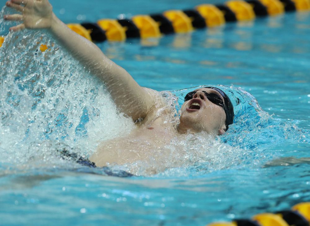 Iowa's Jacob Rosenkoetter swims the 200 yard Individual Medley Thursday, November 15, 2018 during the 2018 Hawkeye Invitational at the Campus Recreation and Wellness Center. (Brian Ray/hawkeyesports.com)