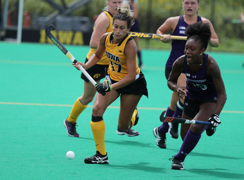 Iowa Hawkeyes forward Ciara Smith (17) during an exhibition game against Northwestern Saturday, August 24, 2019 at Grant Field. (Brian Ray/hawkeyesports.com)