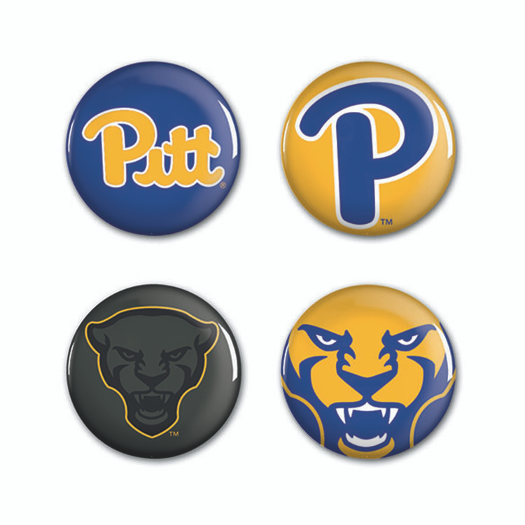 Pitt Panthers Wincraft 4 Pack 2 Buttons Pittsburgh Panthers