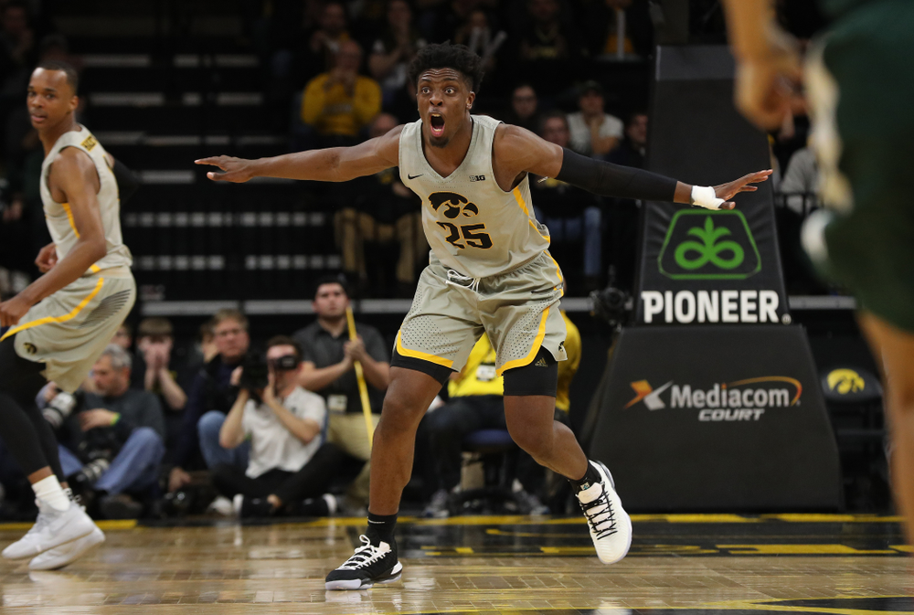 Iowa Hawkeyes forward Tyler Cook (25) against the Michigan State Spartans Thursday, January 24, 2019 at Carver-Hawkeye Arena. (Brian Ray/hawkeyesports.com)