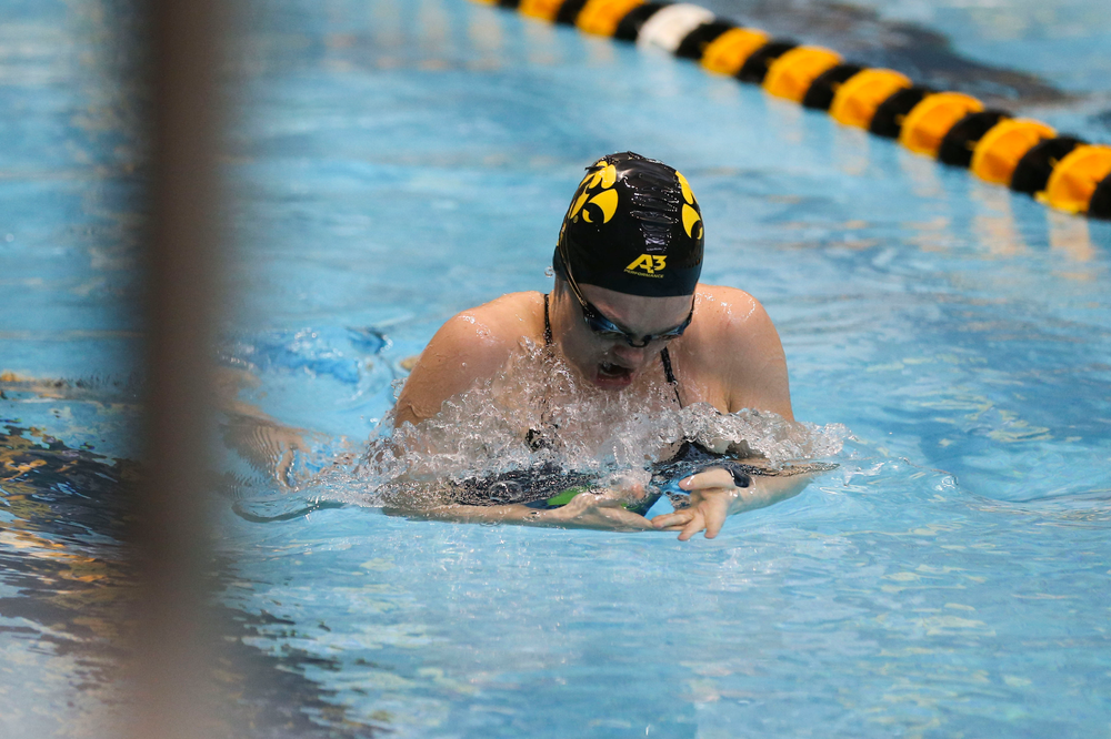 Iowa’s Lexi Horner during Iowa swim and dive vs Minnesota on Saturday, October 26, 2019 at the Campus Wellness and Recreation Center. (Lily Smith/hawkeyesports.com)