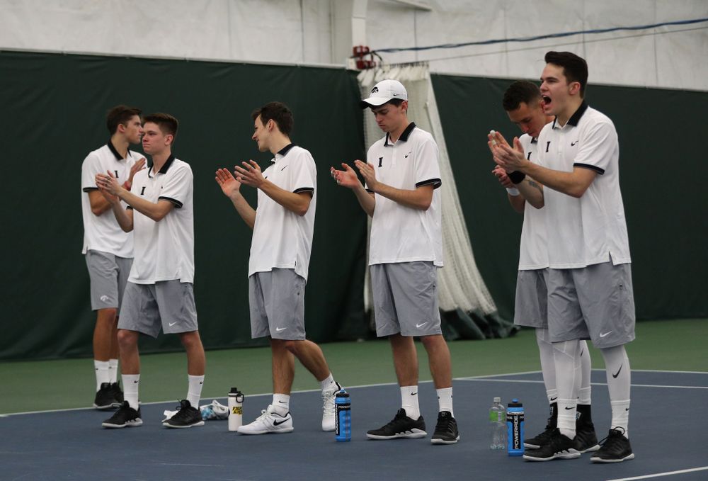 against Western Michigan Saturday, January 19, 2019 at the Hawkeye Tennis and Recreation Complex. (Brian Ray/hawkeyesports.com)