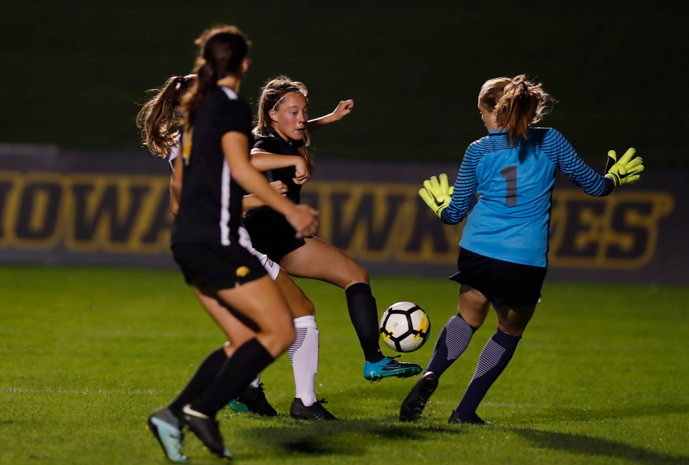 Iowa Hawkeyes Skylar Alward (7) against the Purdue Boilermakers Thursday, September 20, 2018 at the Iowa Soccer Complex. (Brian Ray/hawkeyesports.com)