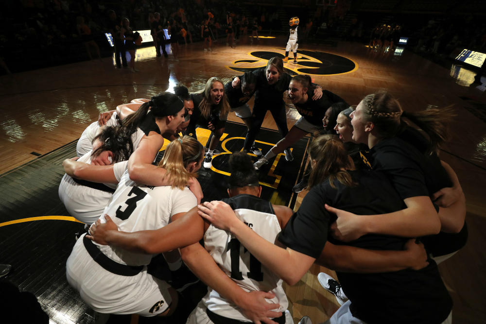 The Iowa Hawkeyes against Dakota Wesleyan University Tuesday, November 6, 2018 at Carver-Hawkeye Arena. (Brian Ray/hawkeyesports.com)