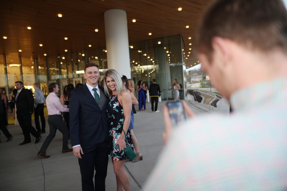 The 2019 Golden Herkys yellow carpet Tuesday, April 23, 2019 at Hancher Auditorium. (Brian Ray/hawkeyesports.com)