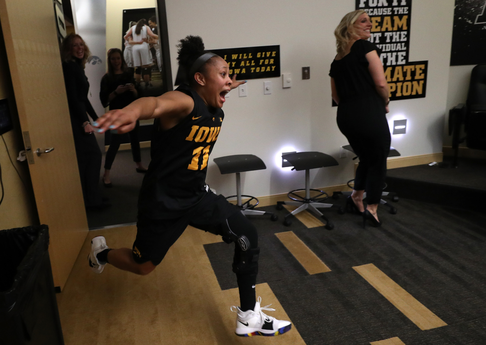 Iowa Hawkeyes guard Tania Davis (11) against the Iowa State Cyclones in the Iowa Corn Cy-Hawk Series Wednesday, December 5, 2018 at Carver-Hawkeye Arena. (Brian Ray/hawkeyesports.com)