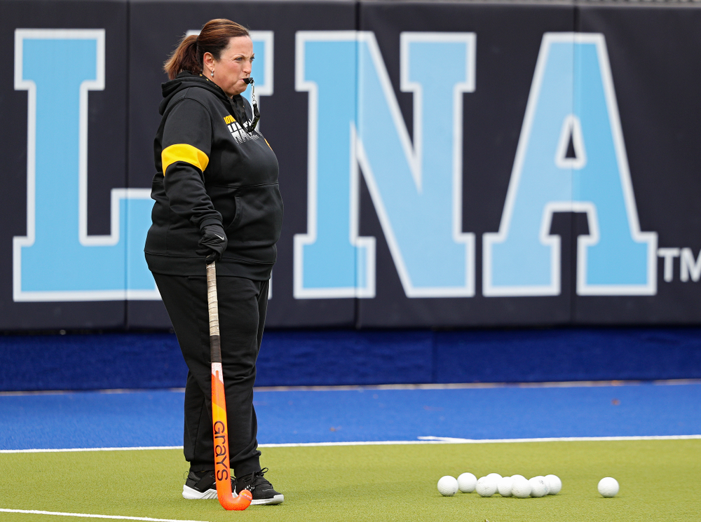 Iowa head coach Lisa Cellucci during their practice at Karen Shelton Stadium in Chapel Hill, N.C. on Thursday, Nov 14, 2019. (Stephen Mally/hawkeyesports.com)