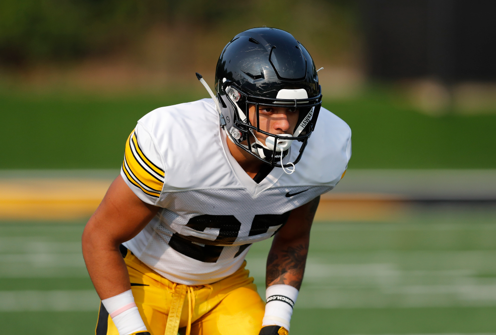Iowa Hawkeyes defensive back Amani Hooker (27) during camp practice No. 16 Tuesday, August 21, 2018 at the Hansen Football Performance Center. (Brian Ray/hawkeyesports.com)