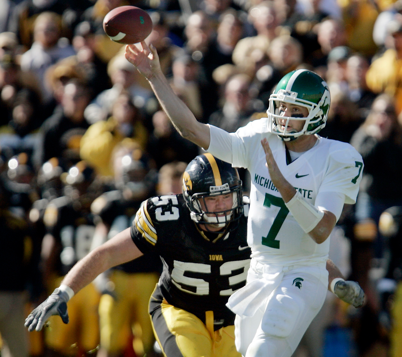 Iowa Football Vs Michigan State Oct 27 2007 Ap University