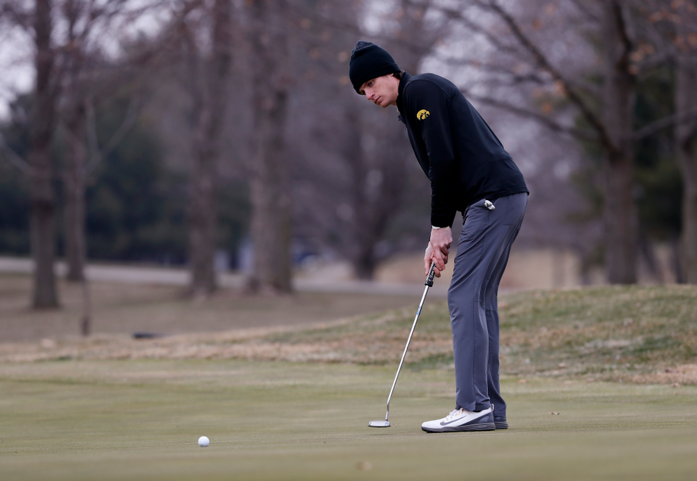 Sam Meuret during the 2018 Hawkeye Invitational Friday, April 13, 2018 at Finkbine Golf Course. (Brian Ray/hawkeyesports.com)