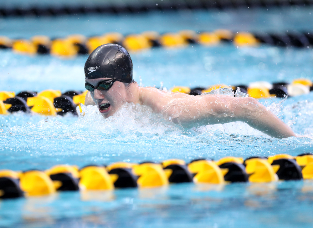 Iowa's Dolan Craine competes in the 400-yard IM on the third day at the 2019 Big Ten Swimming and Diving Championships Thursday, February 28, 2019 at the Campus Wellness and Recreation Center. (Brian Ray/hawkeyesports.com)