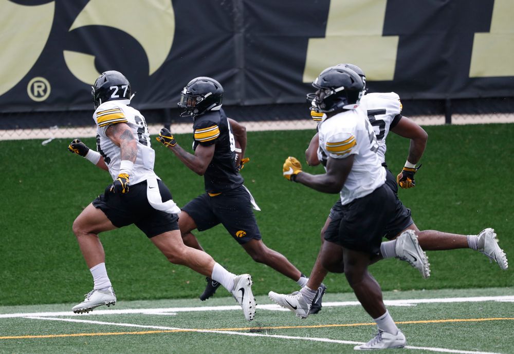 Iowa Hawkeyes wide receiver Ihmir Smith-Marsette (6) during practice No. 4 of Fall Camp Monday, August 6, 2018 at the Hansen Football Performance Center. (Brian Ray/hawkeyesports.com)