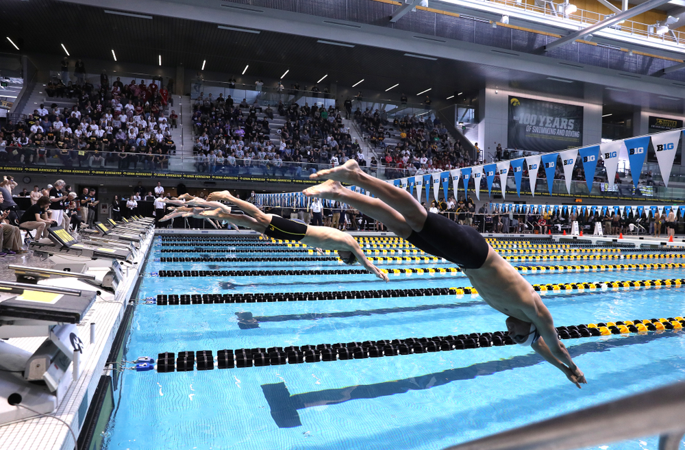 Iowa's Michael Tenney competes in the 400-yard IM on the third day at the 2019 Big Ten Swimming and Diving Championships Thursday, February 28, 2019 at the Campus Wellness and Recreation Center. (Brian Ray/hawkeyesports.com)