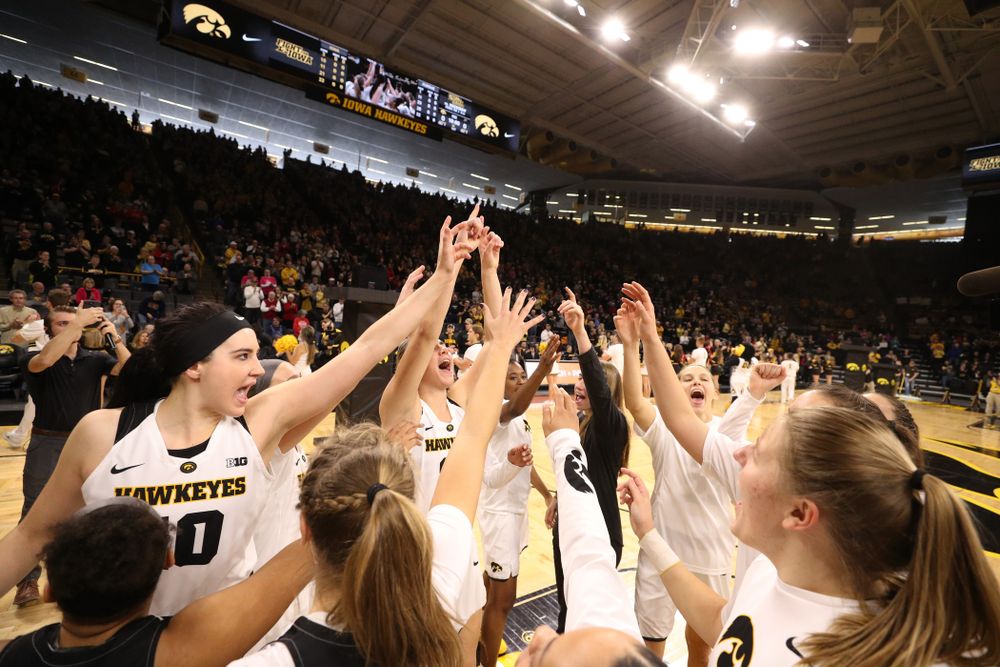The Iowa Hawkeyes before their game against the Purdue Boilermakers Sunday, January 27, 2019 at Carver-Hawkeye Arena. (Brian Ray/hawkeyesports.com)