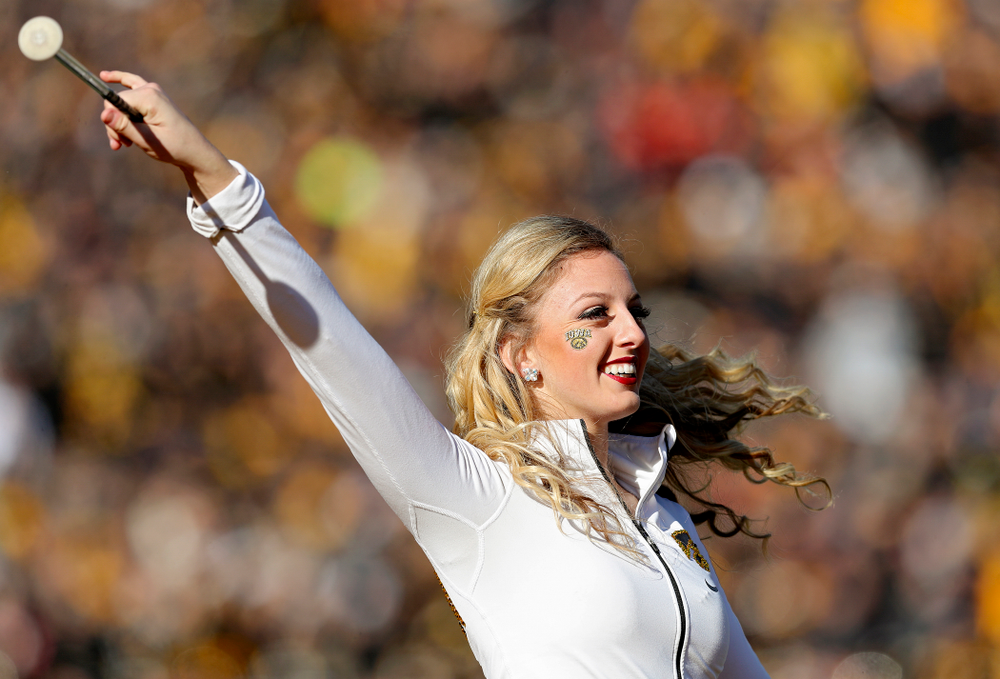 Iowa Golden Girl Kylene Spanbauer during the first quarter of their game at Kinnick Stadium in Iowa City on Saturday, Nov 23, 2019. (Stephen Mally/hawkeyesports.com)