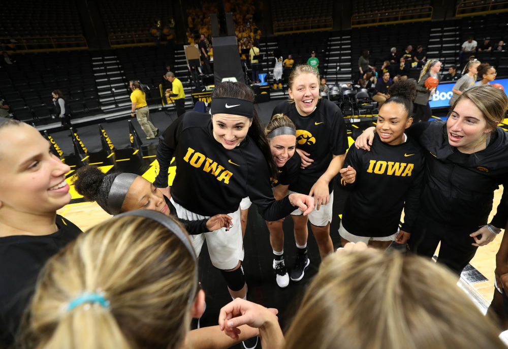 Iowa Hawkeyes forward Megan Gustafson (10) against Dakota Wesleyan University Tuesday, November 6, 2018 at Carver-Hawkeye Arena. (Brian Ray/hawkeyesports.com)