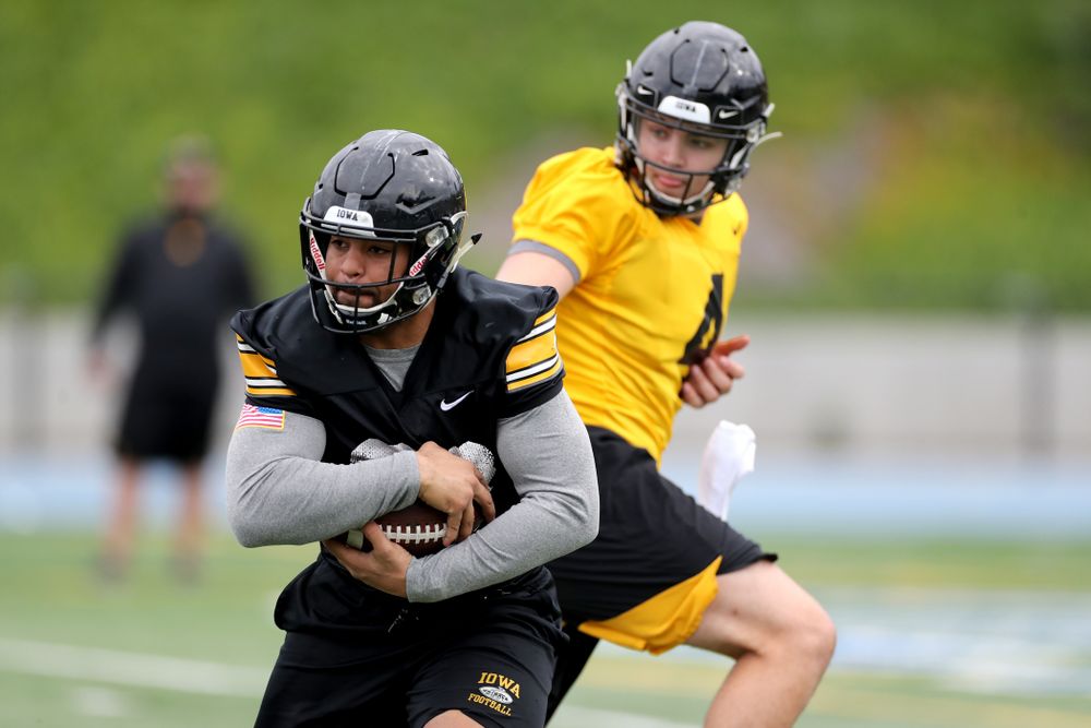 Iowa Hawkeyes running back Toren Young (28) during practice Sunday, December 22, 2019 at Mesa College in San Diego. (Brian Ray/hawkeyesports.com)