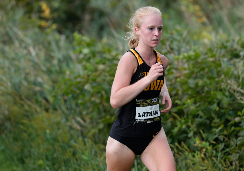 Kylie Latham during the Hawkeye Invitational Friday, August 31, 2018 at the Ashton Cross Country Course. (Brian Ray/hawkeyesports.com)