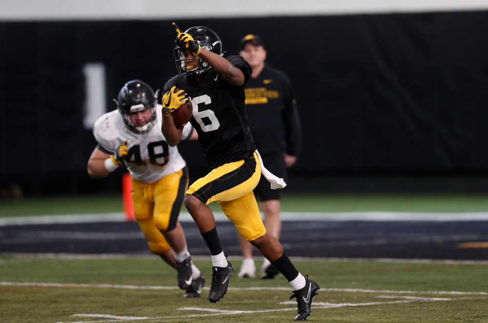 Iowa Hawkeyes wide receiver Ihmir Smith-Marsette (6) Wednesday, April 4, 2018 at the Hansen Football Performance Center. (Brian Ray/hawkeyesports.com)