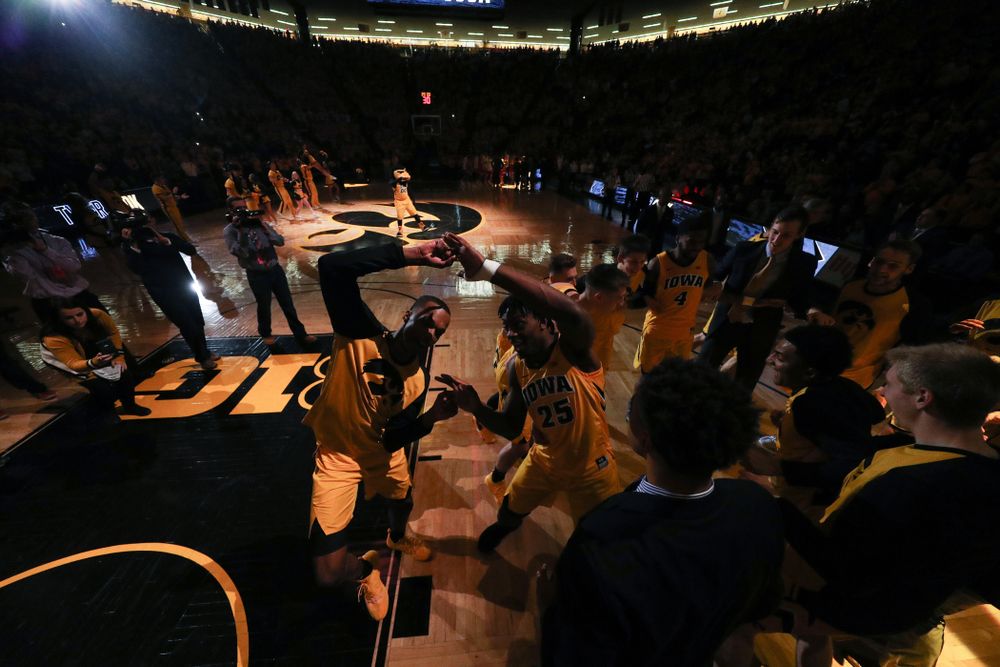 Iowa Hawkeyes guard Maishe Dailey (1) and Iowa Hawkeyes forward Tyler Cook (25) against the Wisconsin Badgers Friday, November 30, 2018 at Carver-Hawkeye Arena. (Brian Ray/hawkeyesports.com)