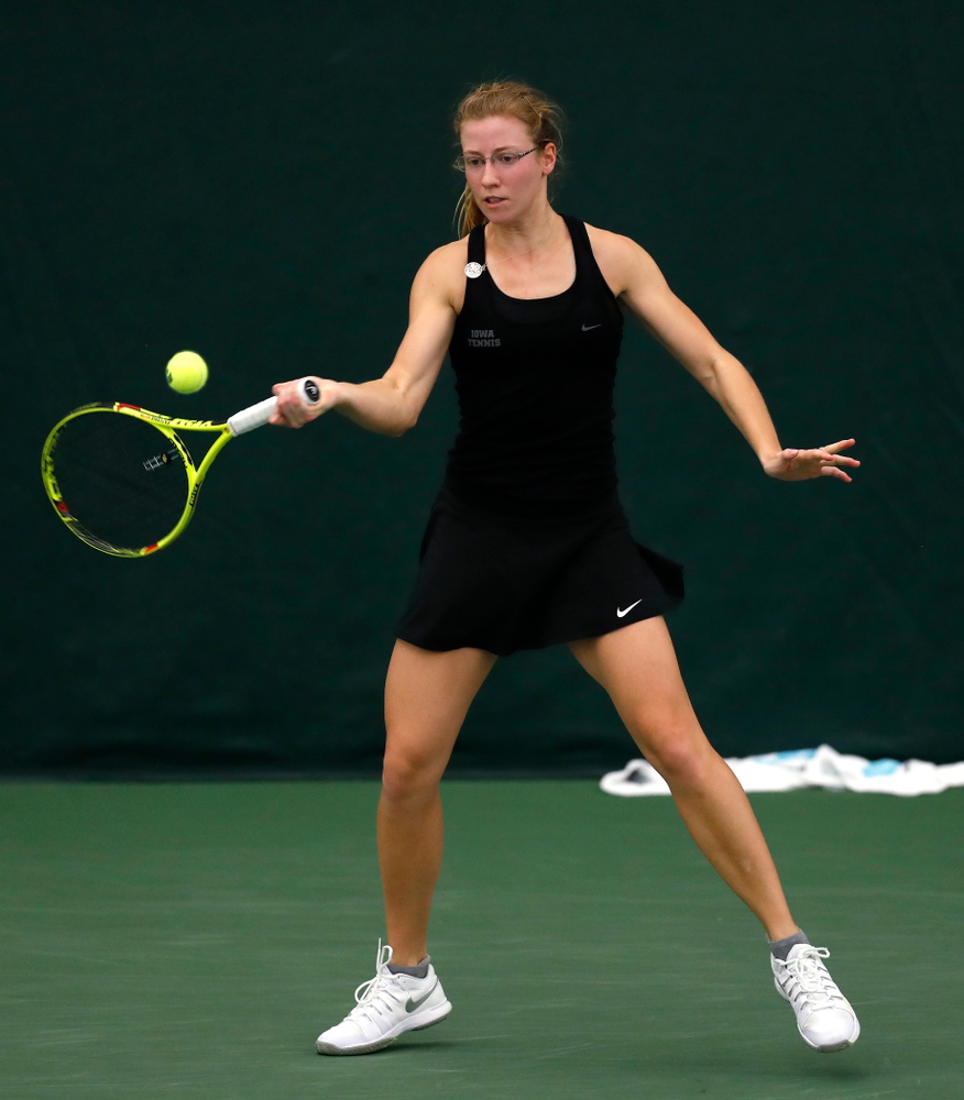 Montana Crawford against Ohio State Sunday, March 25, 2018 at the Hawkeye Tennis and Recreation Center. (Brian Ray/hawkeyesports.com)