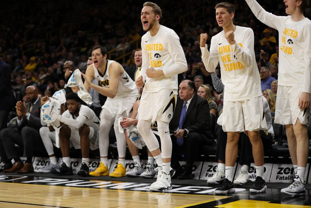 Iowa Hawkeyes forward Riley Till (20) against UW Green Bay Sunday, November 11, 2018 at Carver-Hawkeye Arena. (Brian Ray/hawkeyesports.com)