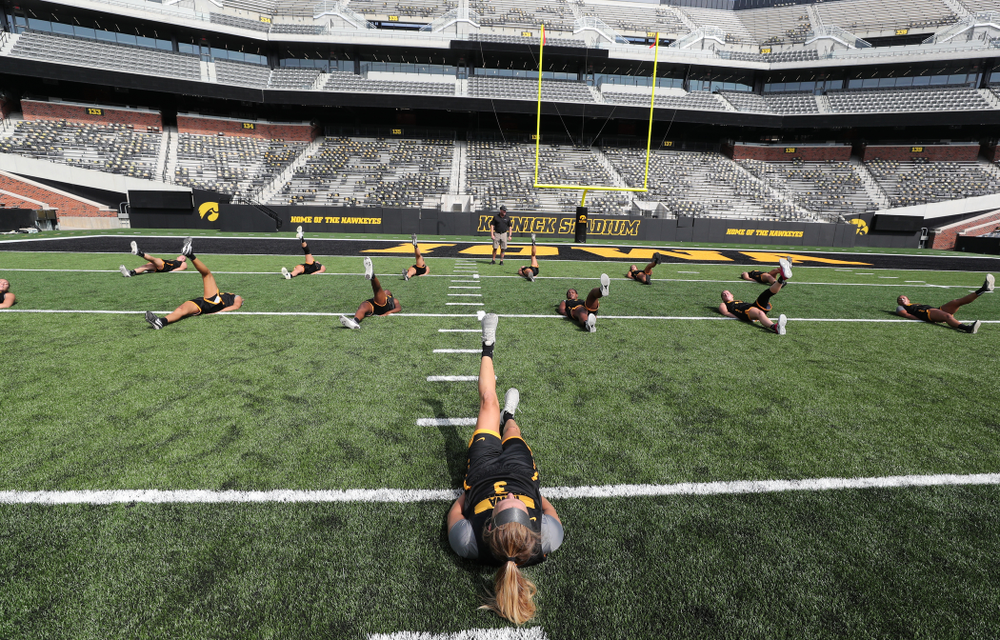 The Iowa WomenÕs Basketball Team participates in the The Program Tuesday, September 17, 2019 at Kinnick Stadium (Brian Ray/hawkeyesports.com)