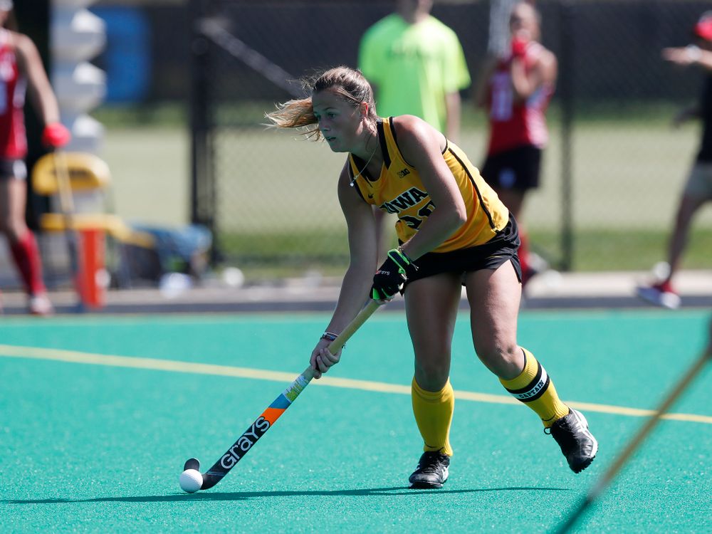 Iowa Hawkeyes Sophie Sunderland (20) against Indiana Sunday, September 16, 2018 at Grant Field. (Brian Ray/hawkeyesports.com)