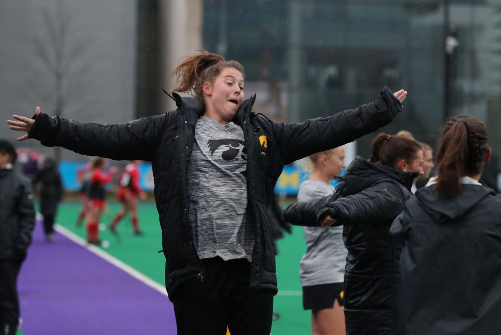 Iowa Hawkeyes Grace McGuire (62) against Maryland during the championship game of the Big Ten Tournament Sunday, November 4, 2018 at Lakeside Field in Evanston, Ill. (Brian Ray/hawkeyesports.com)